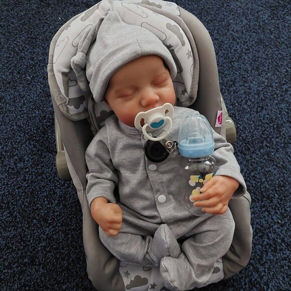 🆕18 Inch Full Cloth Body With Vinyl Limbs Baby Doll Baby Boy Reborn Doll - Picture 2 of 13